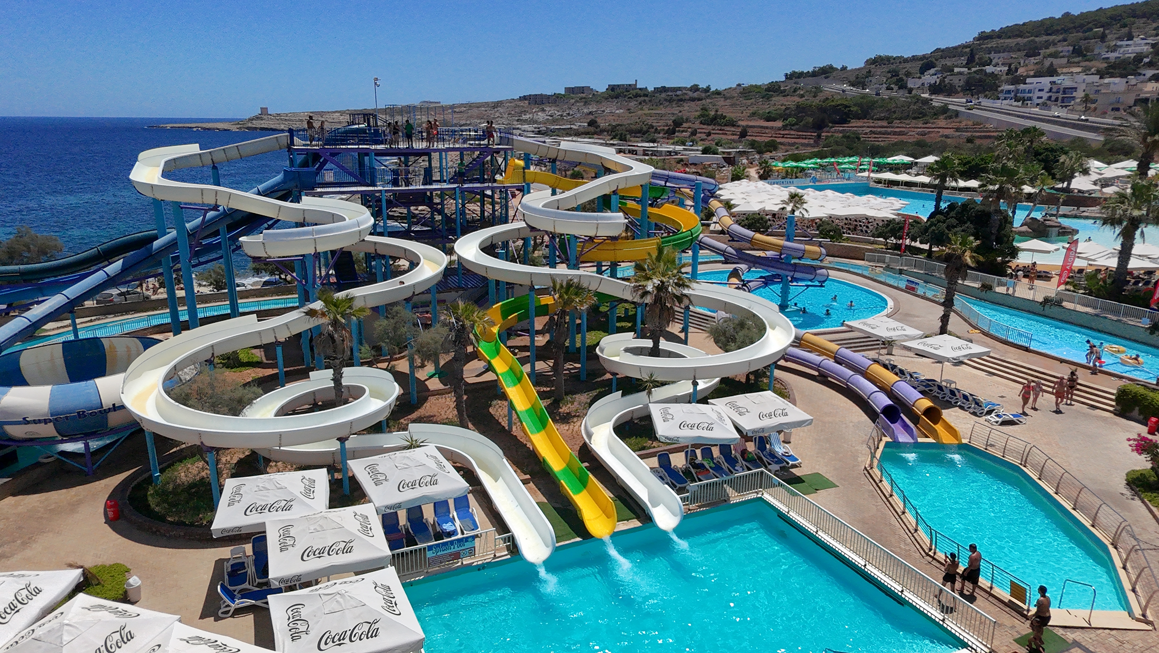 Family enjoying the water park